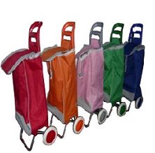 Folding shopping trolley